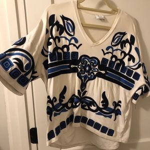 Zara embroidered shirt